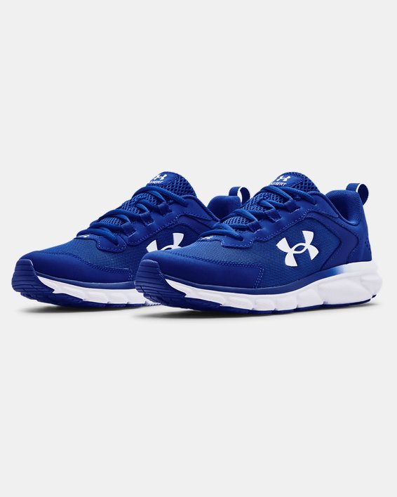 Boys' Grade School UA Assert 9 Running Shoes, Blue, pdpMainDesktop image number 3